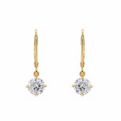 Earrings |   Briar Earrings Gold Vermeil 1.00Ct Ce925Y-Bria-W65 Earrings Earrings