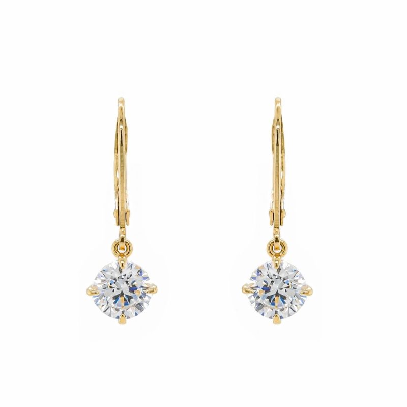 Earrings |   Briar Earrings Gold Vermeil 1.00Ct Ce925Y-Bria-W65 Earrings Earrings