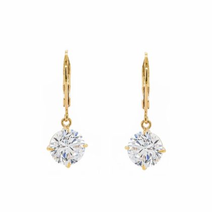 Earrings |   Briar Earrings Gold Vermeil 2.00Ct Ce925Y-Bria-W80 Earrings Earrings