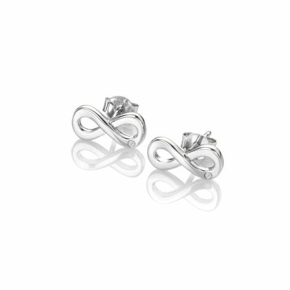 Earrings |   Infinity Silver Stud Earrings De710 Earrings Earrings