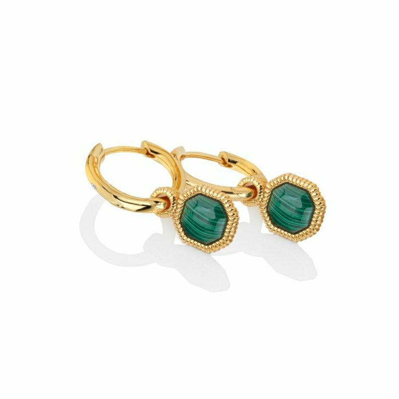 Earrings |   Jac Jossa Revive Malachite Drop Earrings De676 Earrings Earrings