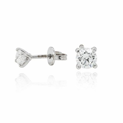 Earrings |   Second Hand 18Ct White Gold Diamond Stud Earrings 1.80Cts Earrings Earrings