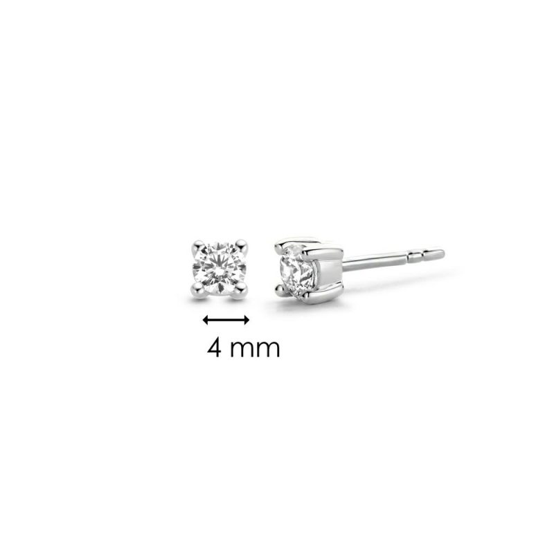 Earrings |   Silver 4Mm Cz Claw Stud Earrings 7836Zi Earrings Earrings