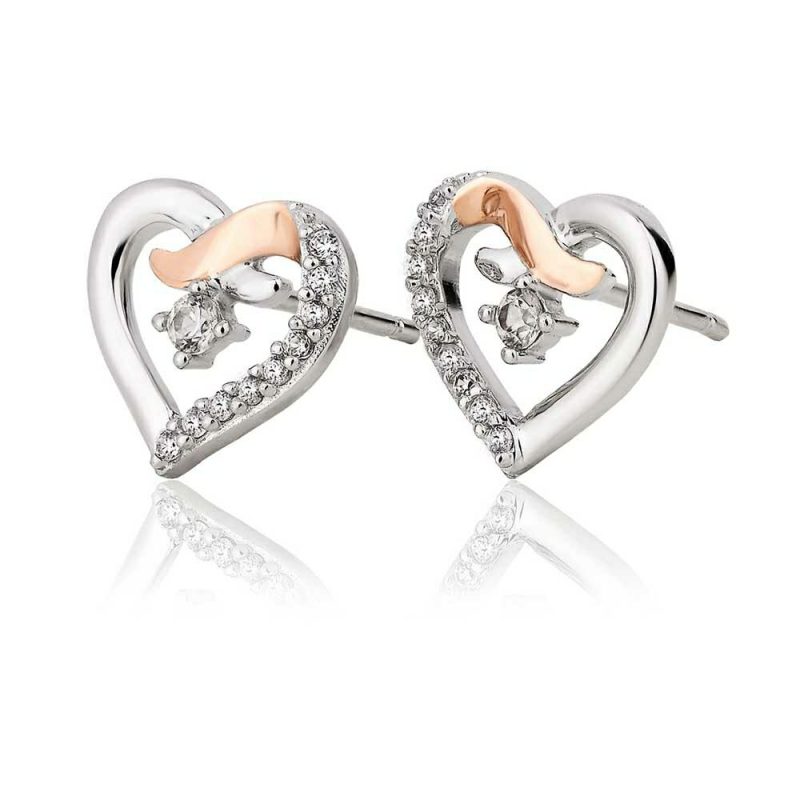 Earrings |   Silver 9Ct Cz Kiss Stud Earrings 3Scgkse Earrings Earrings