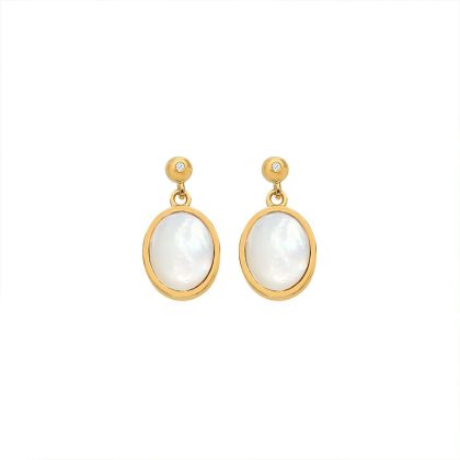 Earrings |   X Gemstones Oval Mop Drop Earrings De775 Earrings Earrings