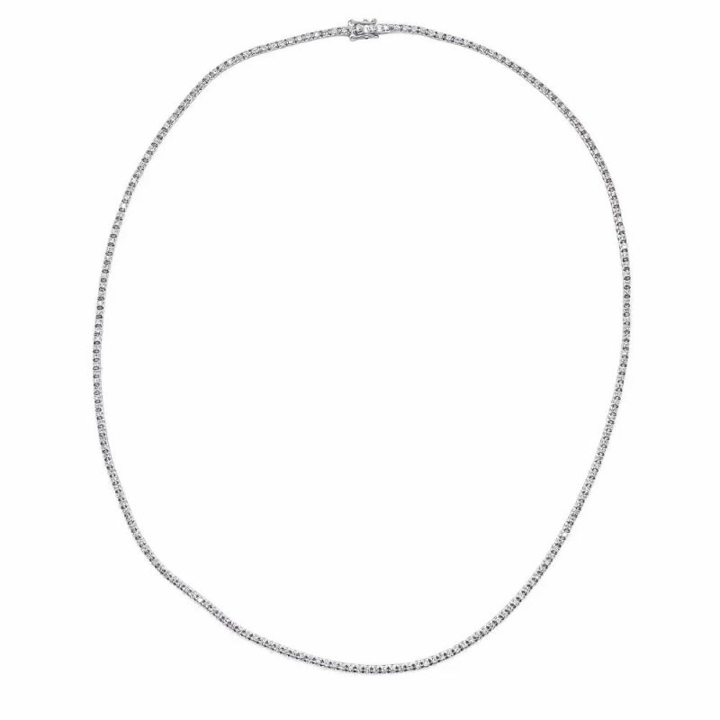 Necklaces & Pendants |   18Ct White Gold Brilliant Cut Diamond Necklace Jewellery Necklaces & Pendants