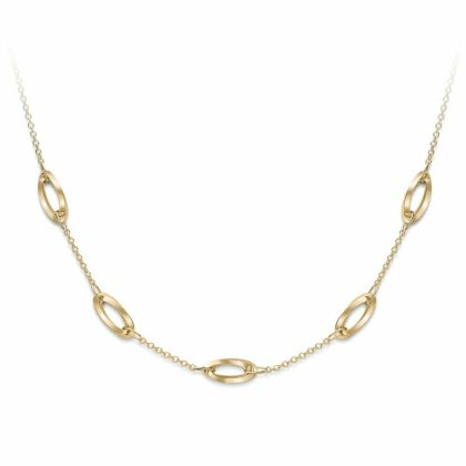 Necklaces & Pendants |   18Ct Yellow Gold Double Open Oval Link Chain 18″ Jewellery Necklaces & Pendants