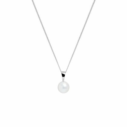 Necklaces & Pendants |   9Ct White Gold Cultured River Pearl Pendant Jewellery Necklaces & Pendants