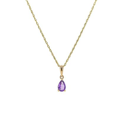 Necklaces & Pendants |   9Ct Yellow Gold Pink Amethyst Pendant 0.36Ct Jewellery Necklaces & Pendants