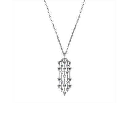 Necklaces & Pendants |   Alba Silver Chandelier Drop Necklace Cn925W-Alba Jewellery Necklaces & Pendants