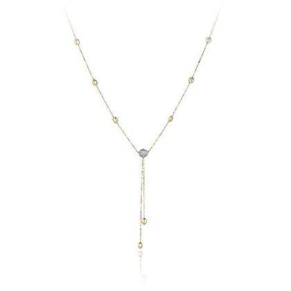 Necklaces & Pendants |   Armillas Acqua 18Ct Yellow Gold Diamond Set Necklace Jewellery Necklaces & Pendants