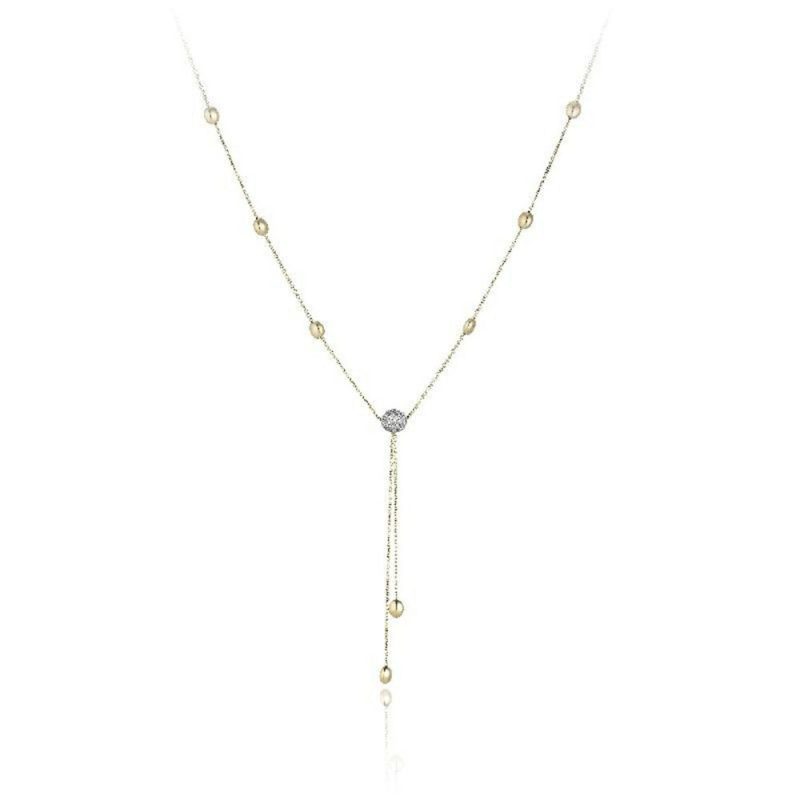 Necklaces & Pendants |   Armillas Acqua 18Ct Yellow Gold Diamond Set Necklace Jewellery Necklaces & Pendants