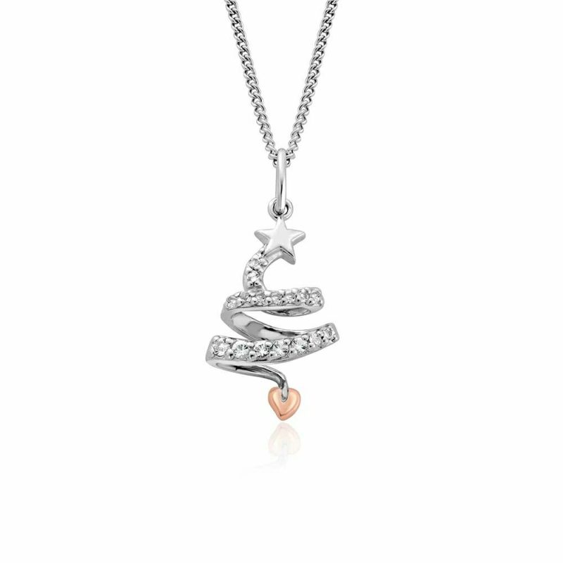 Necklaces & Pendants |   Christmas Tree Silver Pendant And Chain 3Scgs0709 Jewellery Necklaces & Pendants