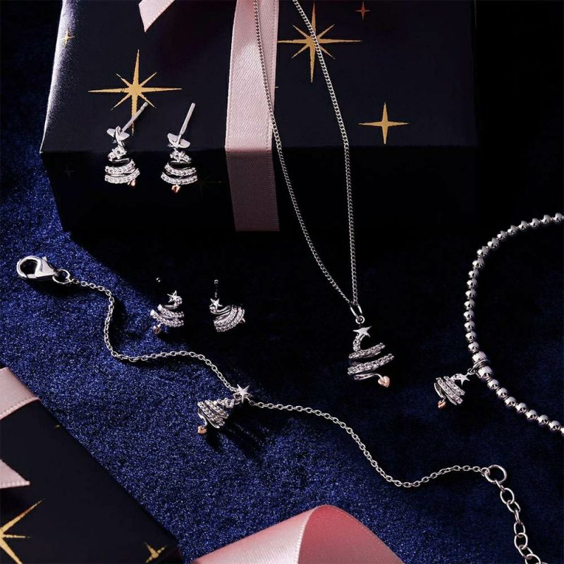 Necklaces & Pendants |   Christmas Tree Silver Pendant And Chain 3Scgs0709 Jewellery Necklaces & Pendants