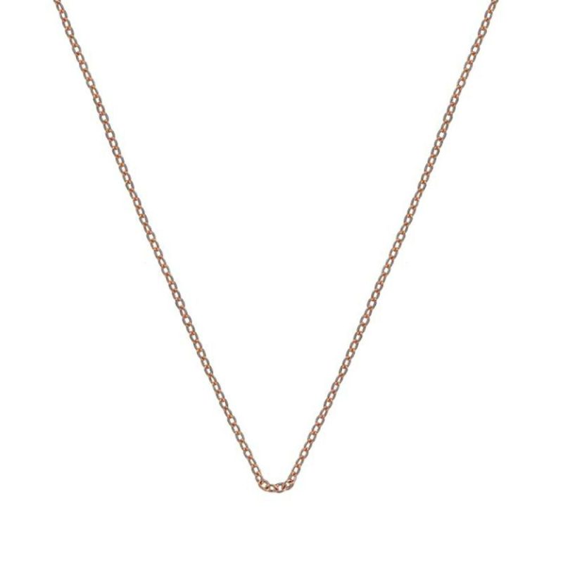 Necklaces & Pendants |   Emozioni Rose Plated Cable Chain 30″ Ch023 Jewellery Necklaces & Pendants