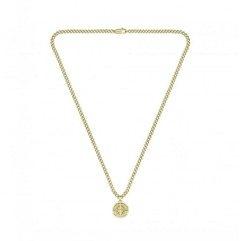 Necklaces & Pendants |   Gold Tone Compass Pendant 1580549 Jewellery Necklaces & Pendants