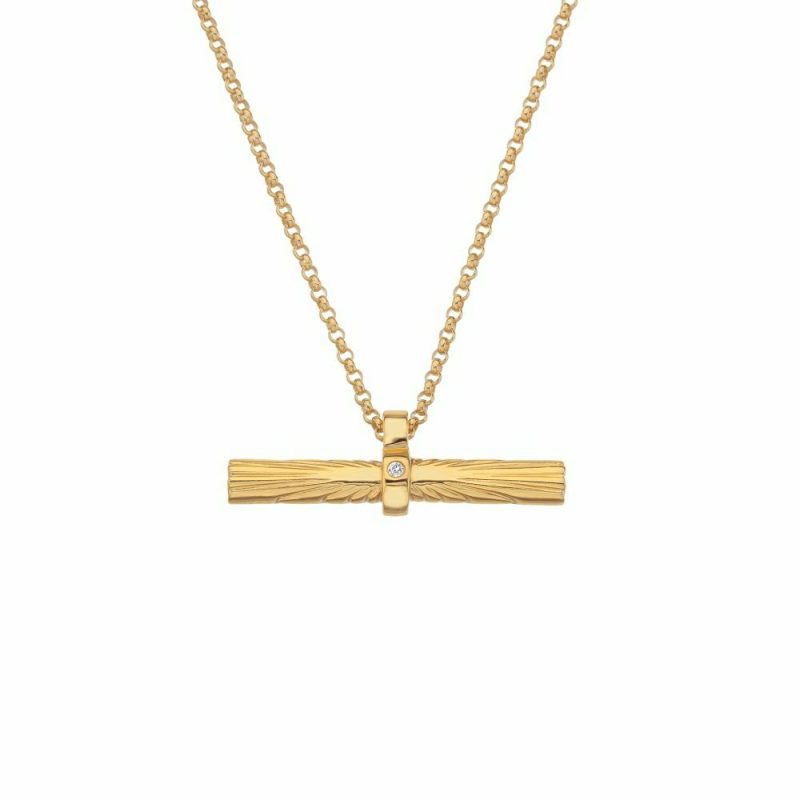 Necklaces & Pendants |   Jac Jossa Hope Bar Pendant Dp848 Jewellery Necklaces & Pendants