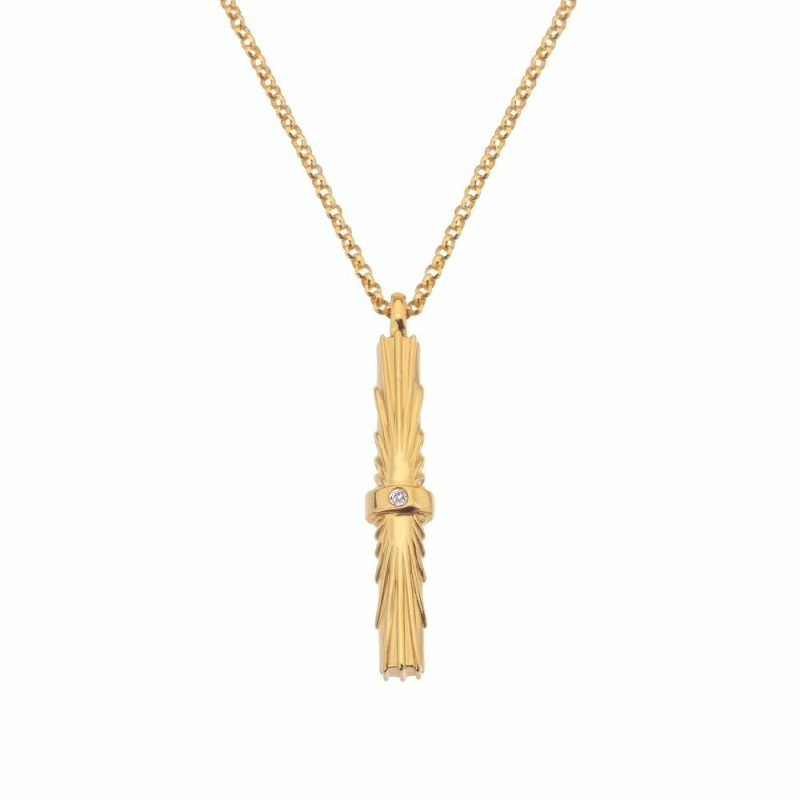 Necklaces & Pendants |   Jac Jossa Hope Vertical Bar Pendant Dp849 Jewellery Necklaces & Pendants