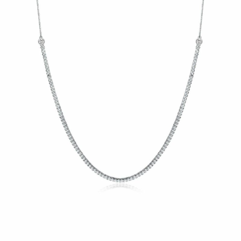 Necklaces & Pendants |   Lexi White Gold Plated Necklace Cn925W-Lexi Jewellery Necklaces & Pendants