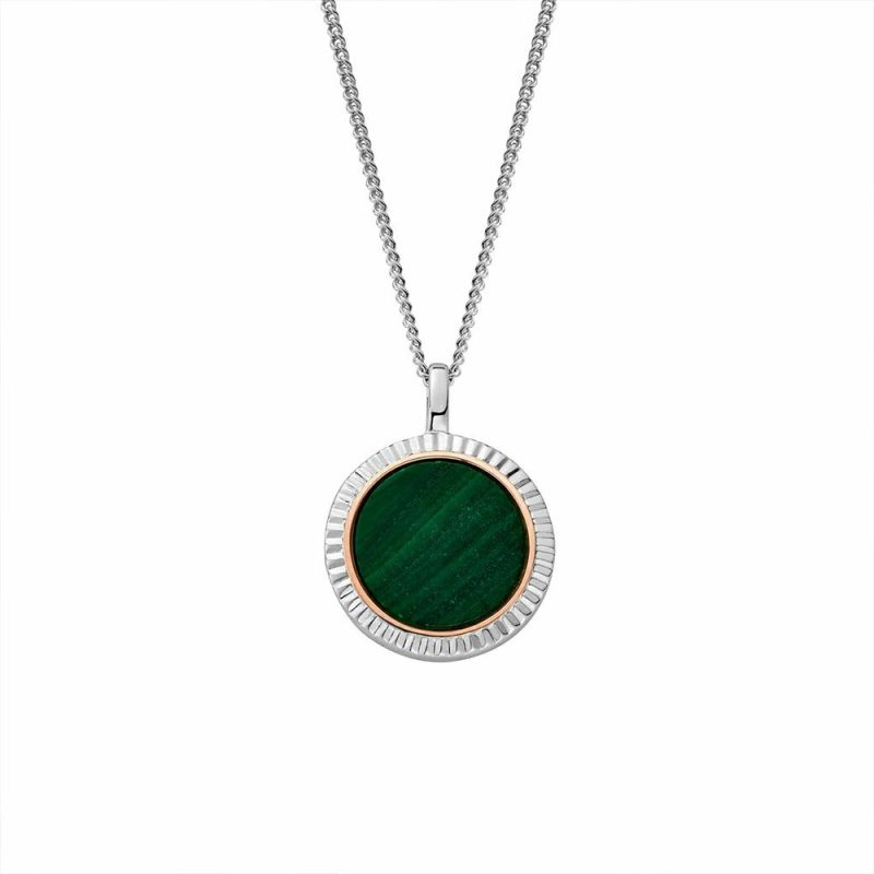 Necklaces & Pendants |   Reflections Of Padarn Silver Malachite Pendant 3Smch0705 Jewellery Necklaces & Pendants