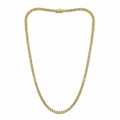 Necklaces & Pendants |   Silver And Gold Plated Prudence Necklace Cn925Y-Prud-W3-M Jewellery Necklaces & Pendants