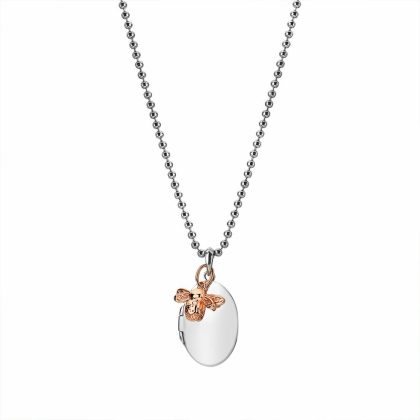 Necklaces & Pendants |   Silver And Rose Bee Locket Dp878 Jewellery Necklaces & Pendants