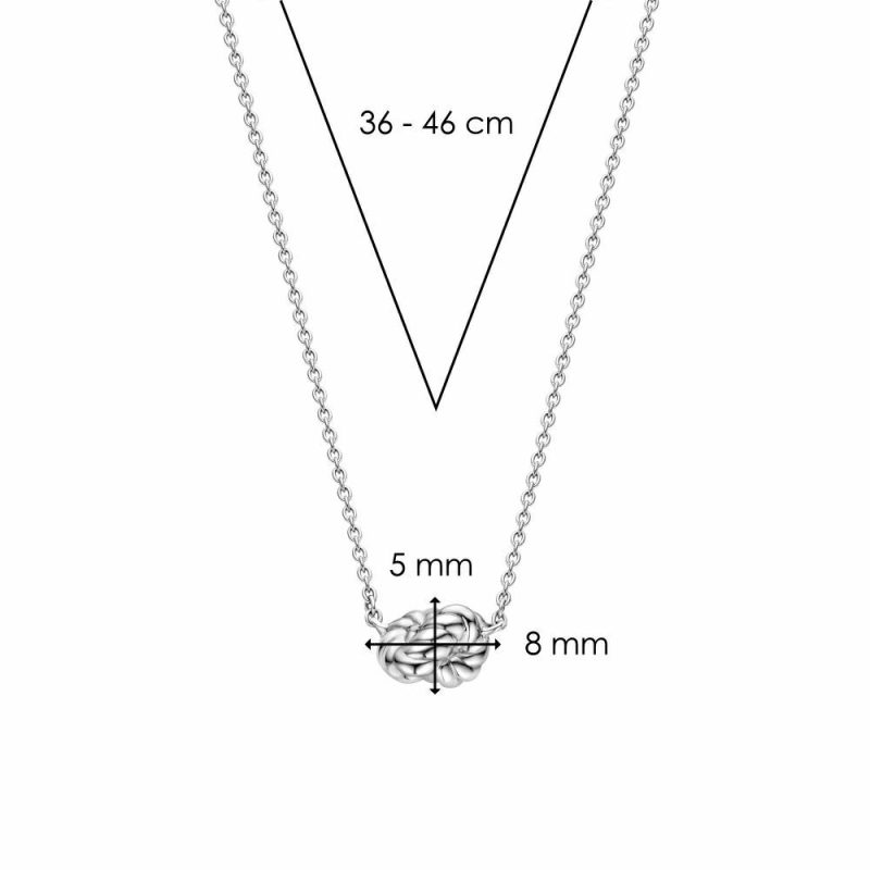 Necklaces & Pendants |   Silver Knot Pendant And Chain 34001St Jewellery Necklaces & Pendants