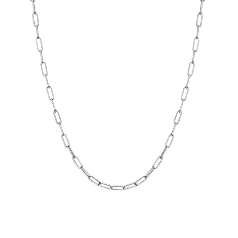 Necklaces & Pendants |   Silver Paperclip Chain Ch128 Jewellery Necklaces & Pendants