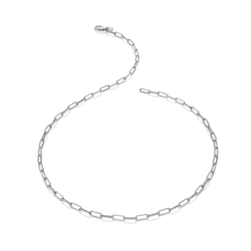 Necklaces & Pendants |   Silver Paperclip Chain Ch128 Jewellery Necklaces & Pendants