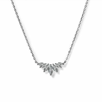 Necklaces & Pendants |   Silver Tulisa Graduated Marquise Necklace – Cn925W-Tuli Jewellery Necklaces & Pendants