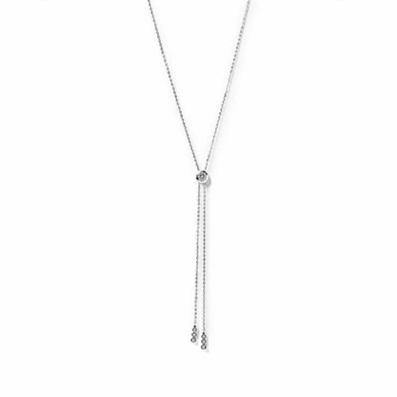 Necklaces & Pendants |   Silver Tulisa Graduated Marquise Necklace – Cn925W-Tuli Jewellery Necklaces & Pendants