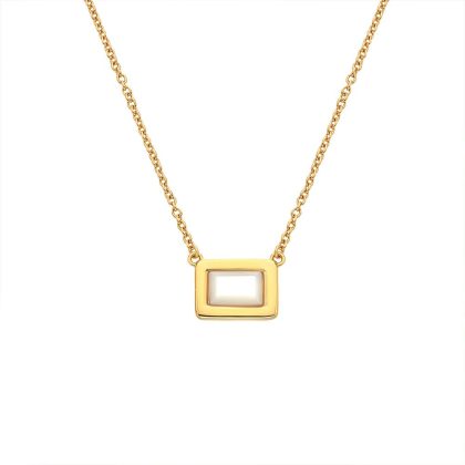 Necklaces & Pendants |   X Gemstones Mop Rectangle Necklace Dn180 Jewellery Necklaces & Pendants