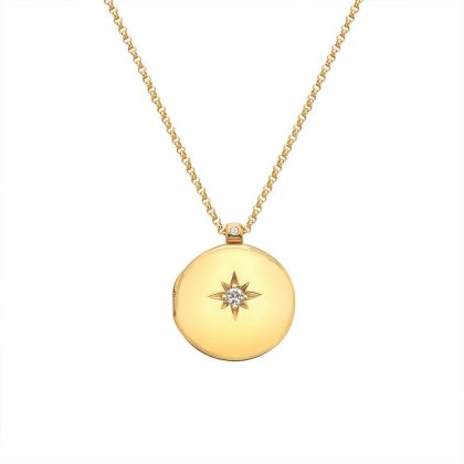 Necklaces & Pendants |   X Gemstones Starburst White Topaz Locket And Chain Dp933 Jewellery Necklaces & Pendants