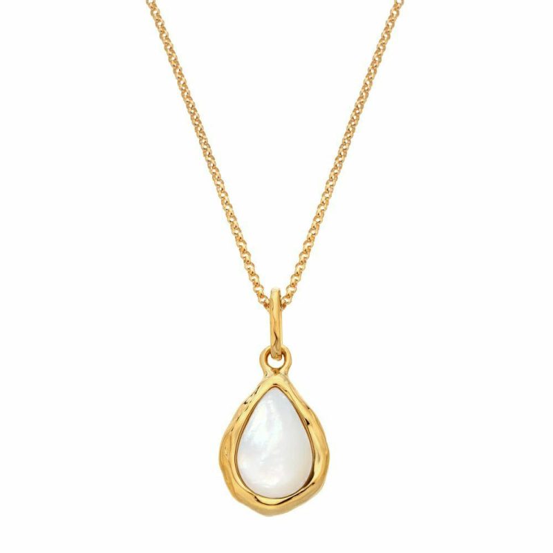 Necklaces & Pendants |   X Gemstones Teardrop Mop Pendant Dp1027 Jewellery Necklaces & Pendants