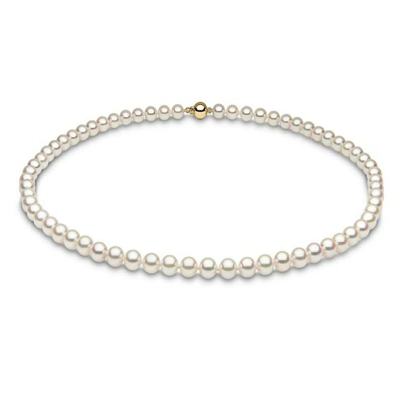 Necklaces & Pendants |   Yoko 18Ct Cultured Pearl 7-7.5Mm Necklace 18″ Jewellery Necklaces & Pendants