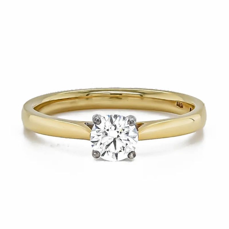 Rings |   18Ct Yellow Gold And Platinum D Colour Diamond Ring .50Ct Jewellery Rings