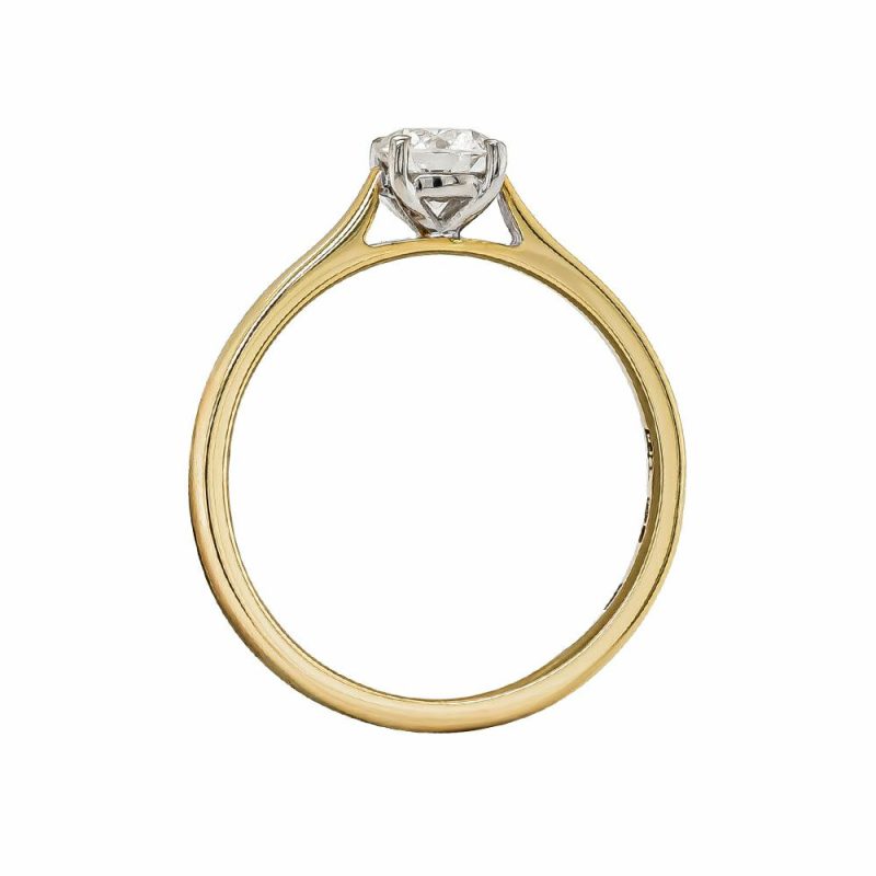 Rings |   18Ct Yellow Gold And Platinum D Colour Diamond Ring .50Ct Jewellery Rings