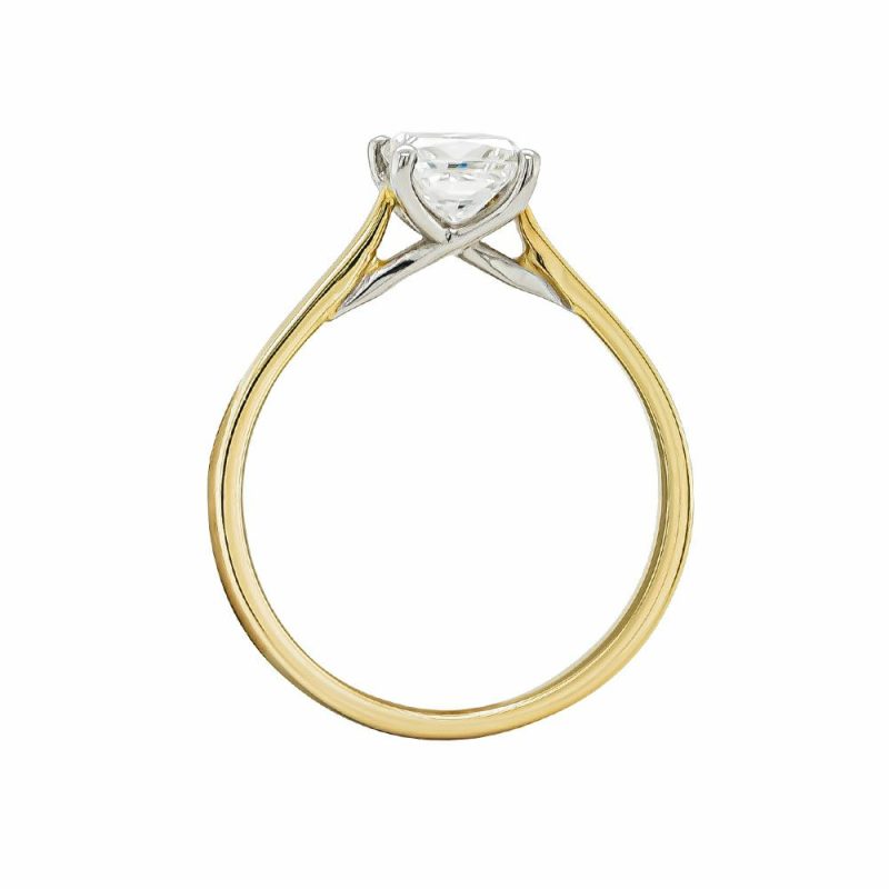 Rings |   18Ct Yellow Gold And Platinum D Coloured Diamond Ring 0.81Ct Jewellery Rings