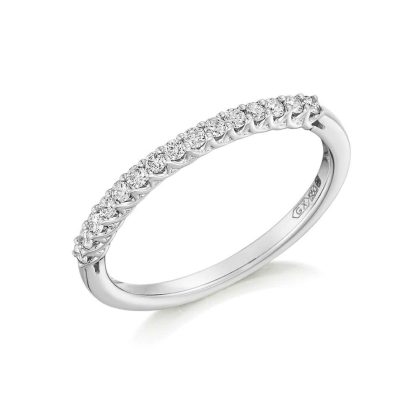 Rings |   Platinum 14 Stone Brilliant Cut Claw Set Ring .25Ct Jewellery Rings