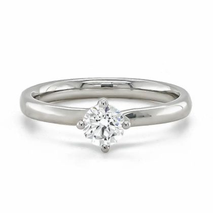 Rings |   Platinum D Colour Round Certificated Engagement Ring .50Ct Jewellery Rings