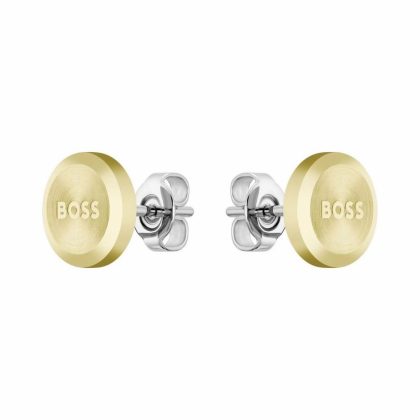 Earrings |   Yann Round Yellow Plated Stud Earrings 1580478 Earrings Earrings